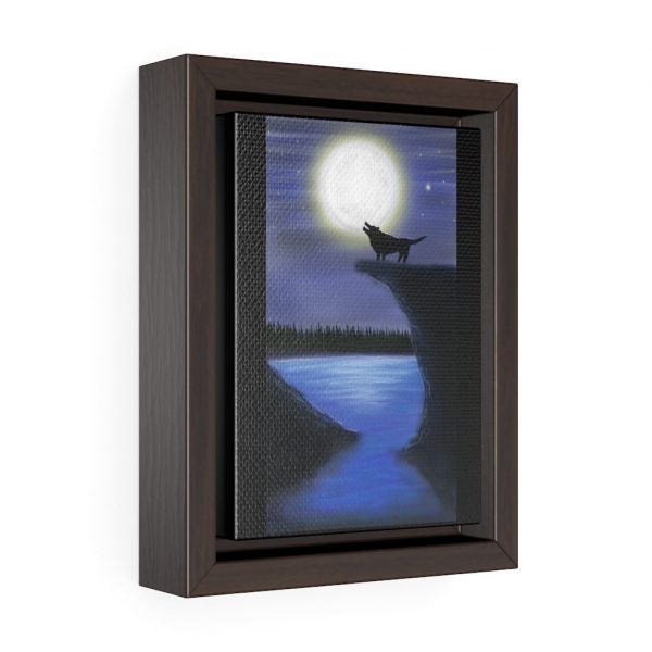 Howling, Vertical Framed Premium Gallery Wrap Canvas