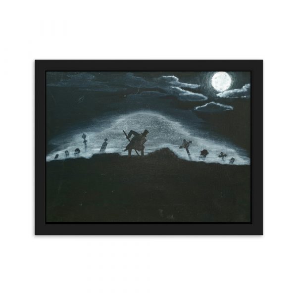 Undertaker under the cover of darkness, Framed matte paper poster