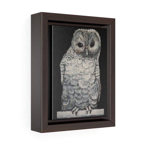 Owl, Vertical Framed Premium Gallery Wrap Canvas