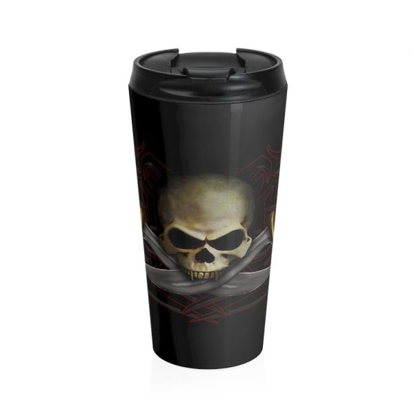 Cutlass And Skull, Stainless Steel Travel Mug