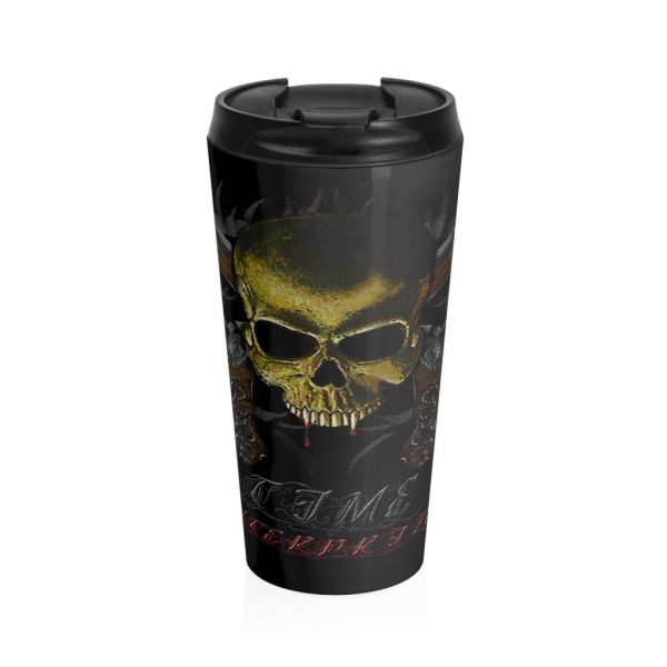 Blunderbuss and Skull, Stainless Steel Travel Mug