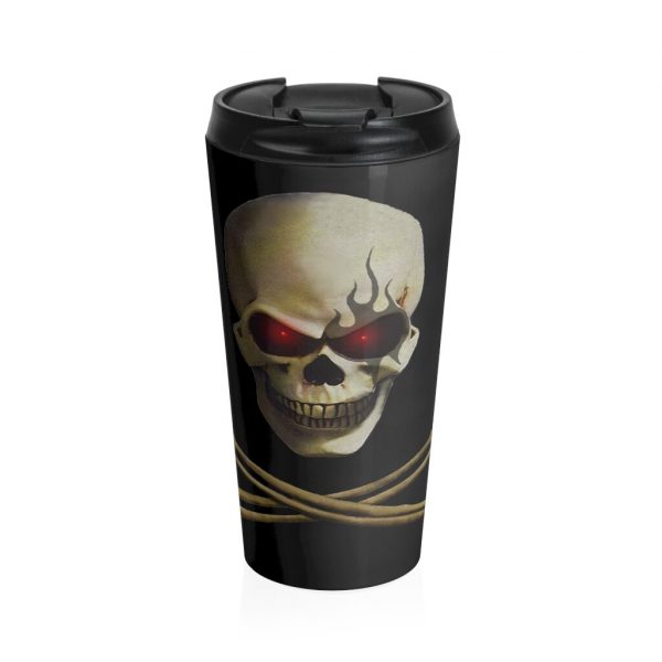 Skull and Crossed Arm, Stainless Steel Travel Mug