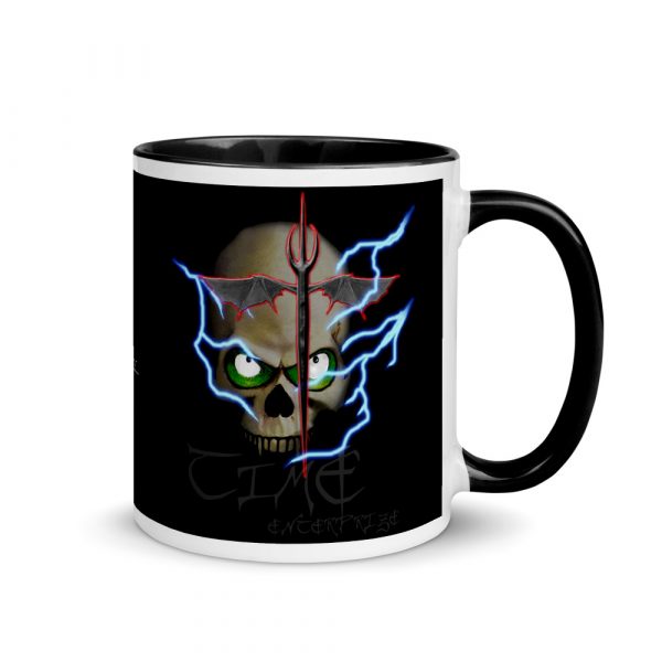 Lightning Skull, Mug with Color Inside